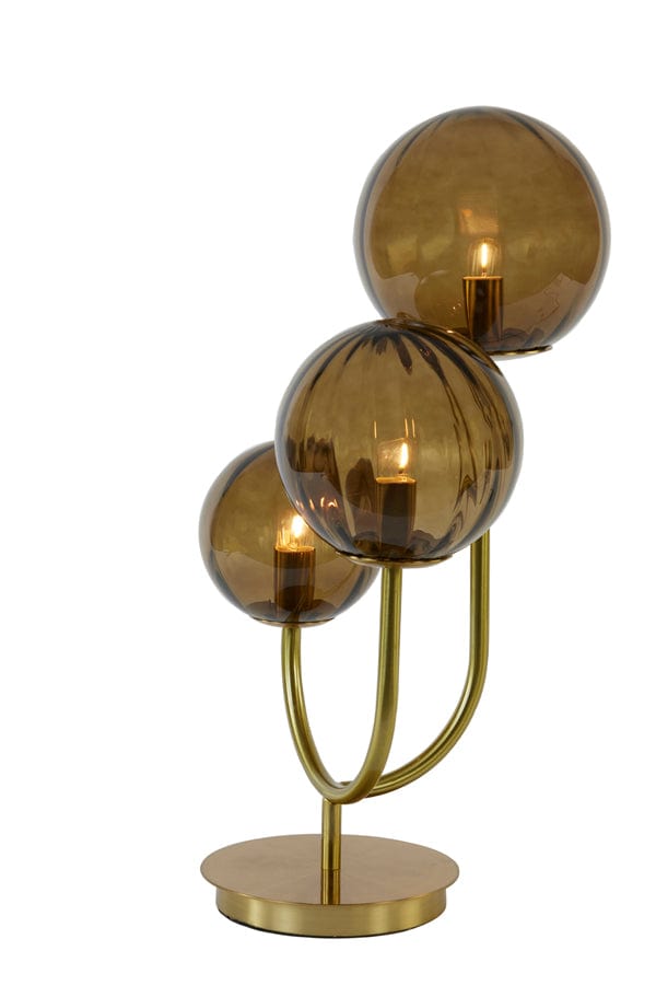 Light & Living Lighting Magdala Table lamp - brown+gold House of Isabella UK