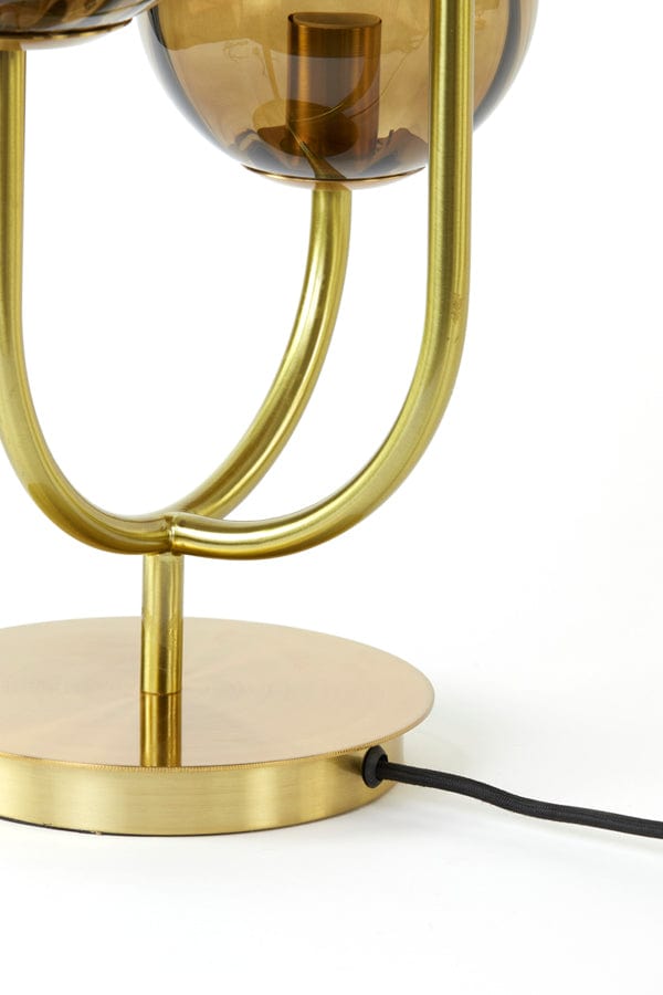 Light & Living Lighting Magdala Table lamp - brown+gold House of Isabella UK