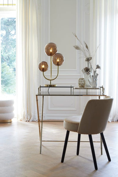 Light & Living Lighting Magdala Table lamp - brown+gold House of Isabella UK