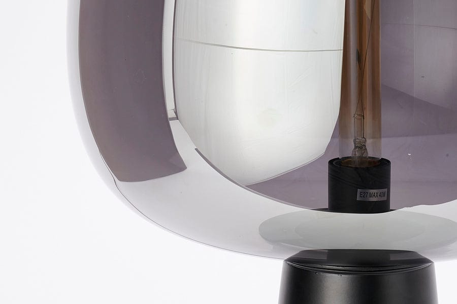 Light & Living Lighting Maysony Table lamp 40x59 cm - Smoked Glass & Black House of Isabella UK