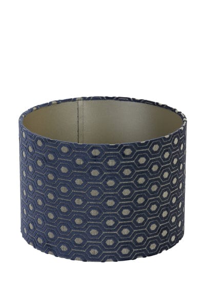 Light & Living Lighting Shade cylinder 20-20-15 cm LUNA dark blue-taupe House of Isabella UK