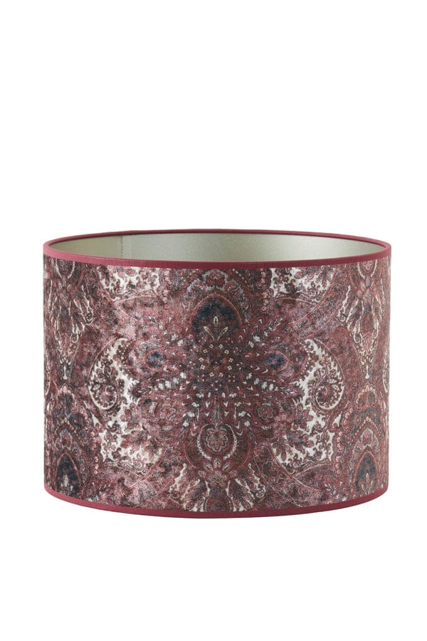 Light & Living Lighting Shade cylinder 25-25-18 cm LUXUS burgundy House of Isabella UK