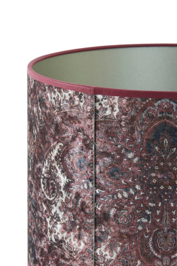 Light & Living Lighting Shade cylinder 25-25-18 cm LUXUS burgundy House of Isabella UK