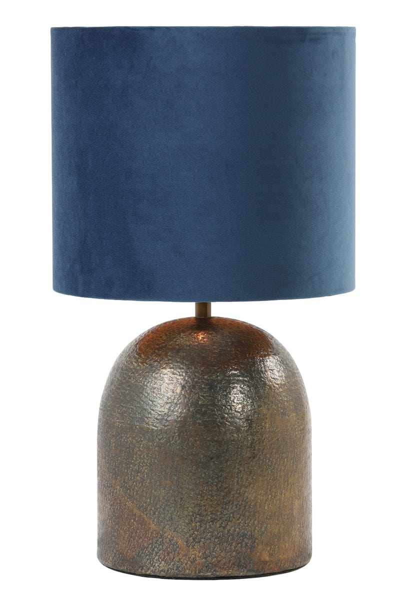 Light & Living Lighting Shade cylinder 35-35-30 cm VELOURS petrol blue House of Isabella UK