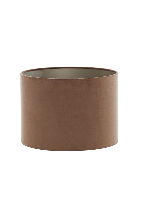 Light & Living Lighting Shade cylinder 40-40-30 cm VELOURS chocolate brown House of Isabella UK