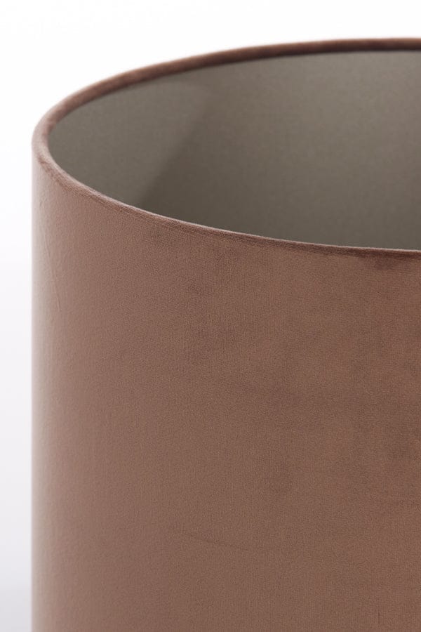 Light & Living Lighting Shade cylinder 40-40-30 cm VELOURS chocolate brown House of Isabella UK