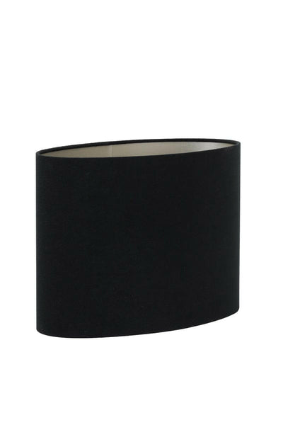 Light & Living Lighting Shade oval straight slim 58-24-32 cm VELOURS black-taupe House of Isabella UK