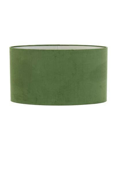 Light & Living Lighting Shade oval straight slim 58-24-32 cm VELOURS dusty green House of Isabella UK