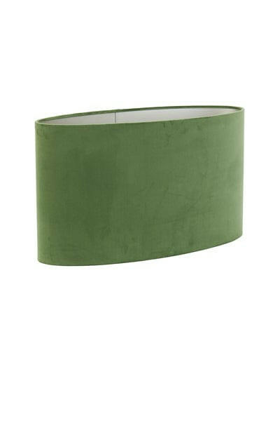 Light & Living Lighting Shade oval straight slim 58-24-32 cm VELOURS dusty green House of Isabella UK