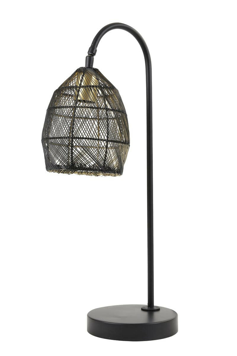 Light & Living Lighting Table lamp 23x18x60 cm MEYA matt black+gold House of Isabella UK