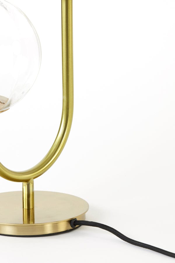 Light & Living Lighting Table lamp 2L 33x18x43 cm MAGDALA glass clear+gold House of Isabella UK