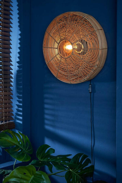 Light & Living Lighting Wall lamp 51x21 cm MATAKA rattan natural House of Isabella UK