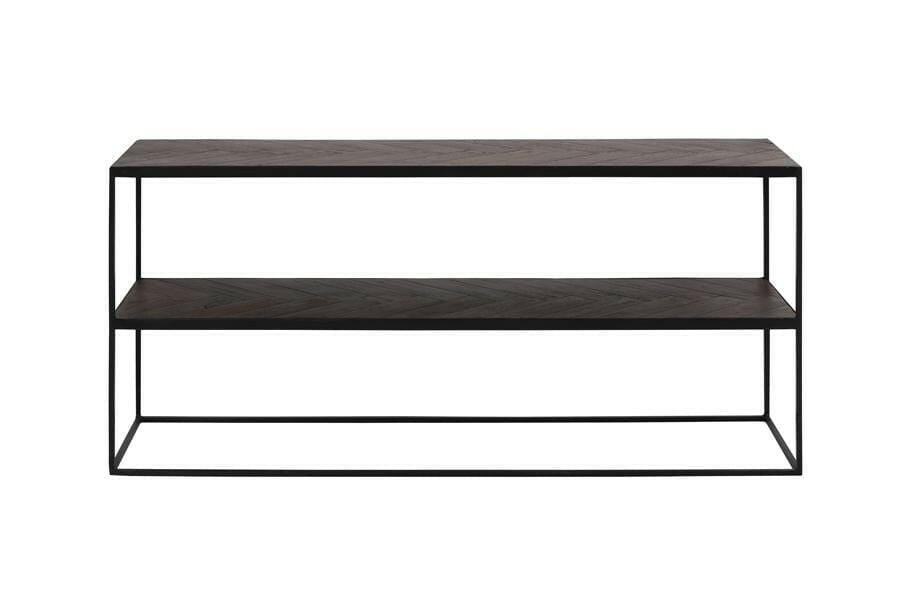 Console 150x40x70 cm CHISA wood brown-black  | OUTLET.