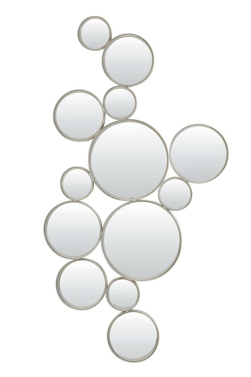 Mirror 127x3,5x64,5 cm CIELO circles grey - SMALL DENTS | OUTLET.