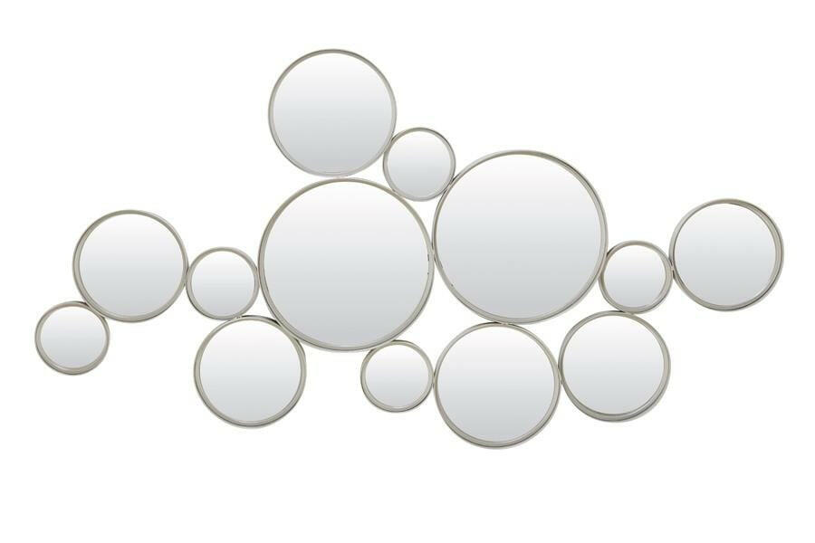 Mirror 127x3,5x64,5 cm CIELO circles grey - SMALL DENTS | OUTLET.