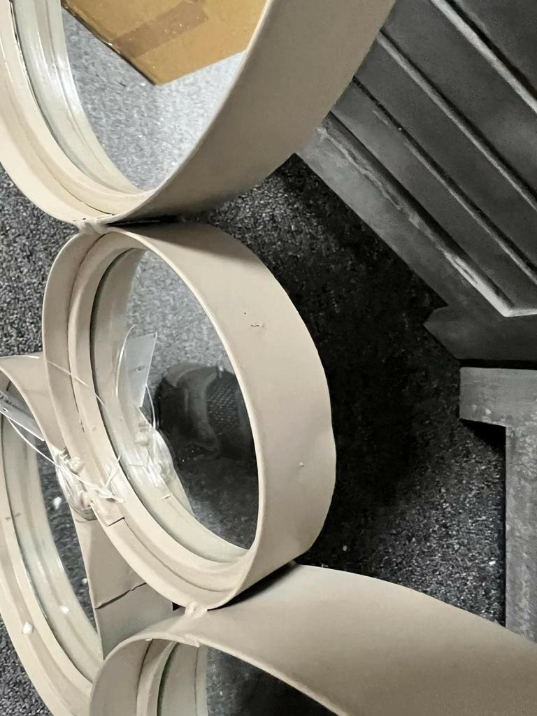 Mirror 127x3,5x64,5 cm CIELO circles grey - SMALL DENTS | OUTLET.