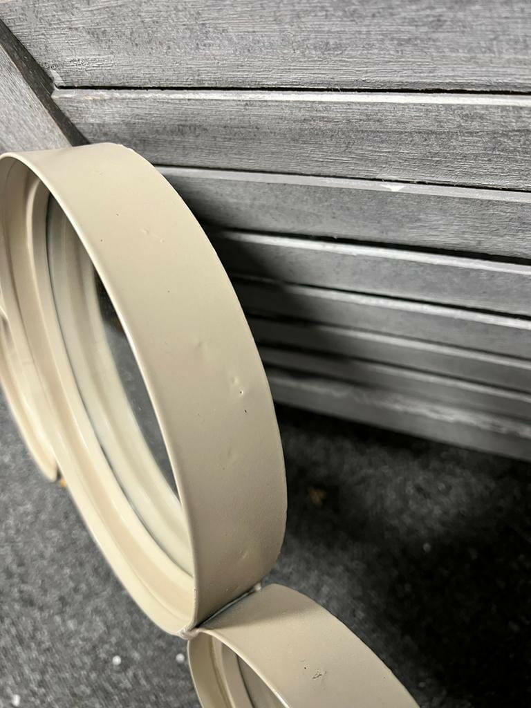 Mirror 127x3,5x64,5 cm CIELO circles grey - SMALL DENTS | OUTLET.