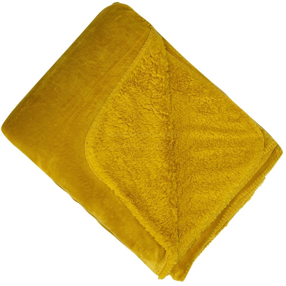 Malini Cosy Mustard Throw.