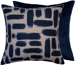 Malini Kentish Blue Cushions.