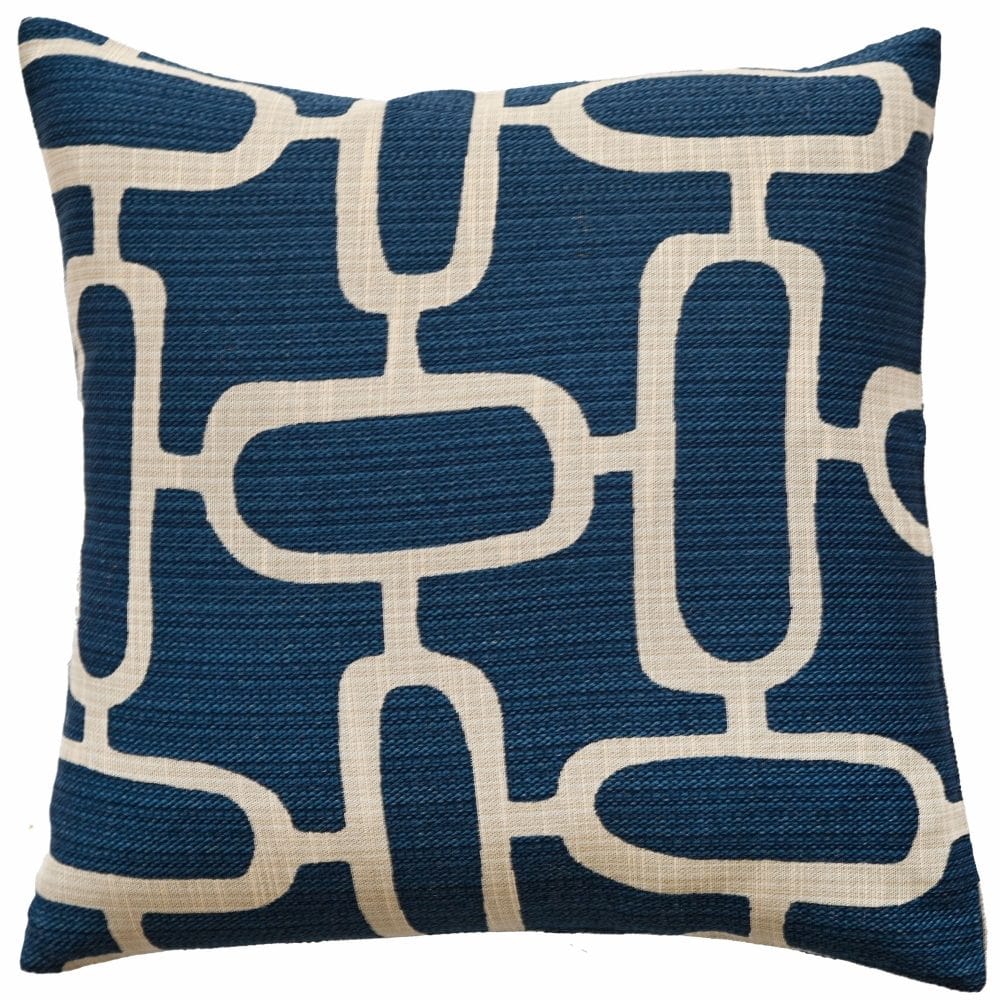 Malini Large Edison Blue Cushion.
