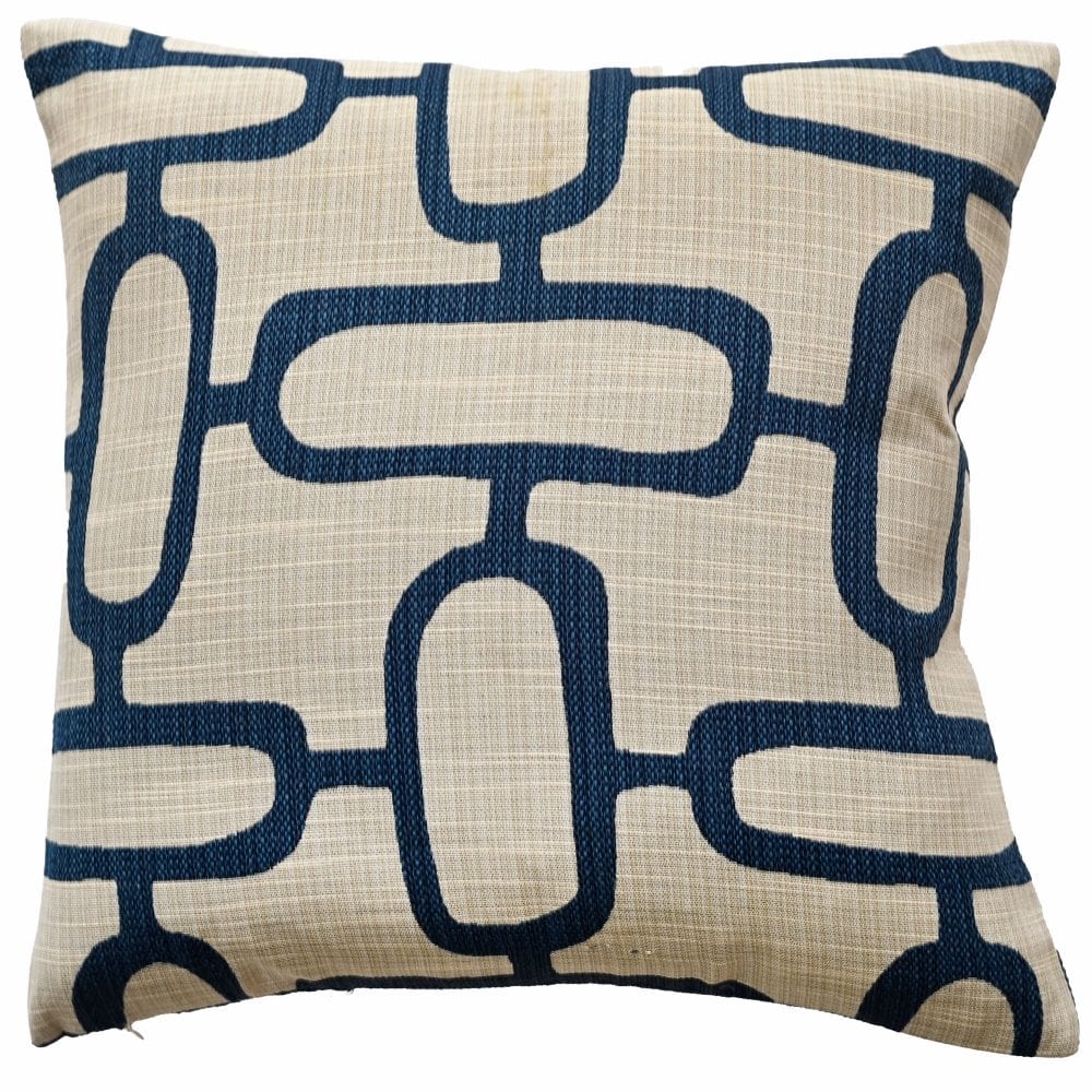 Malini Large Edison Blue Cushion.