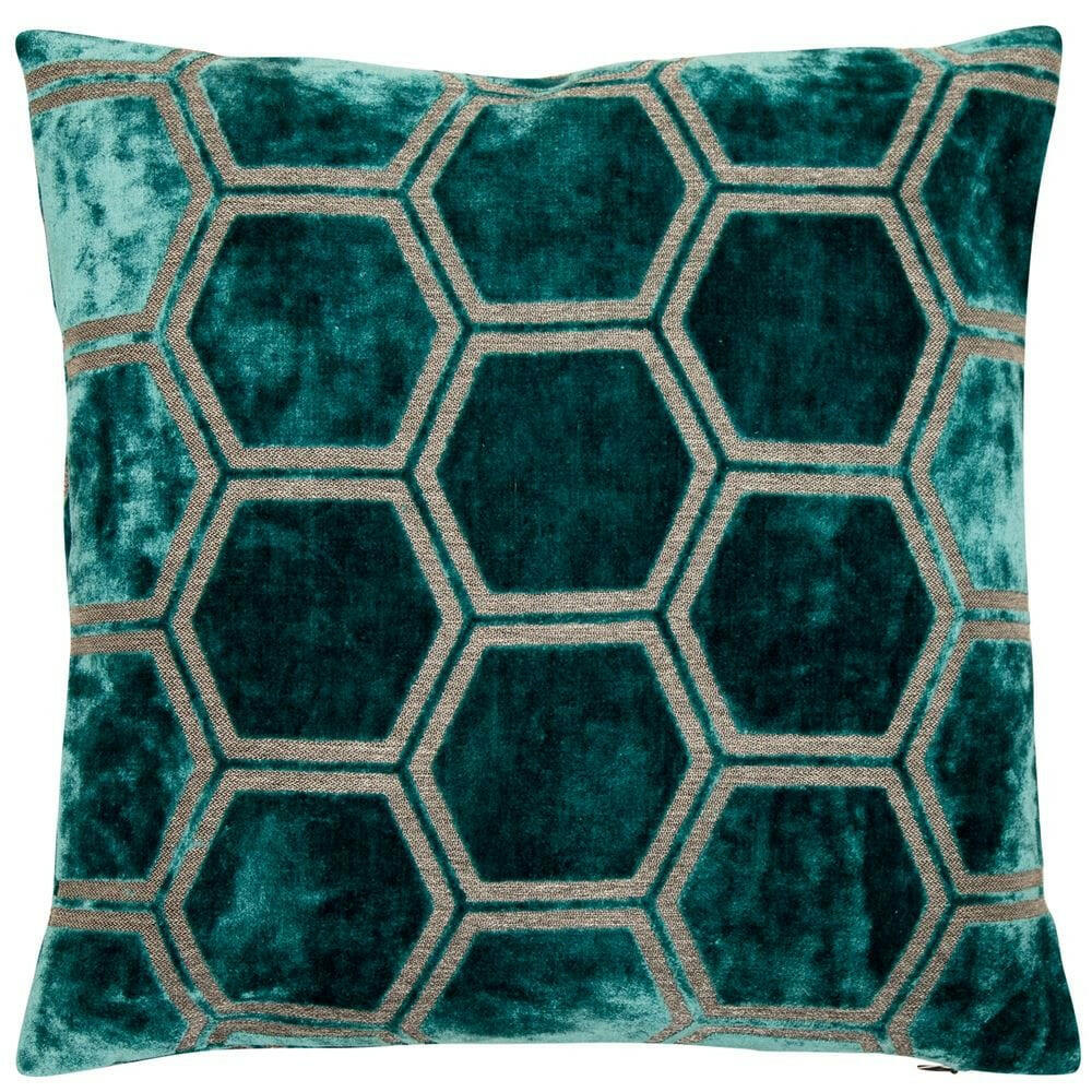 Malini Large Ivor Teal Cushion.