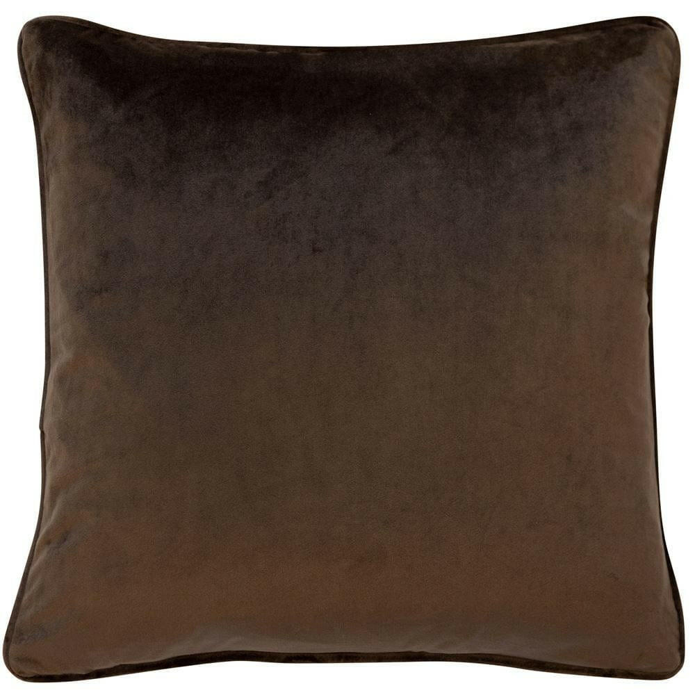 Malini Large Luxe Chocolate Cushion.