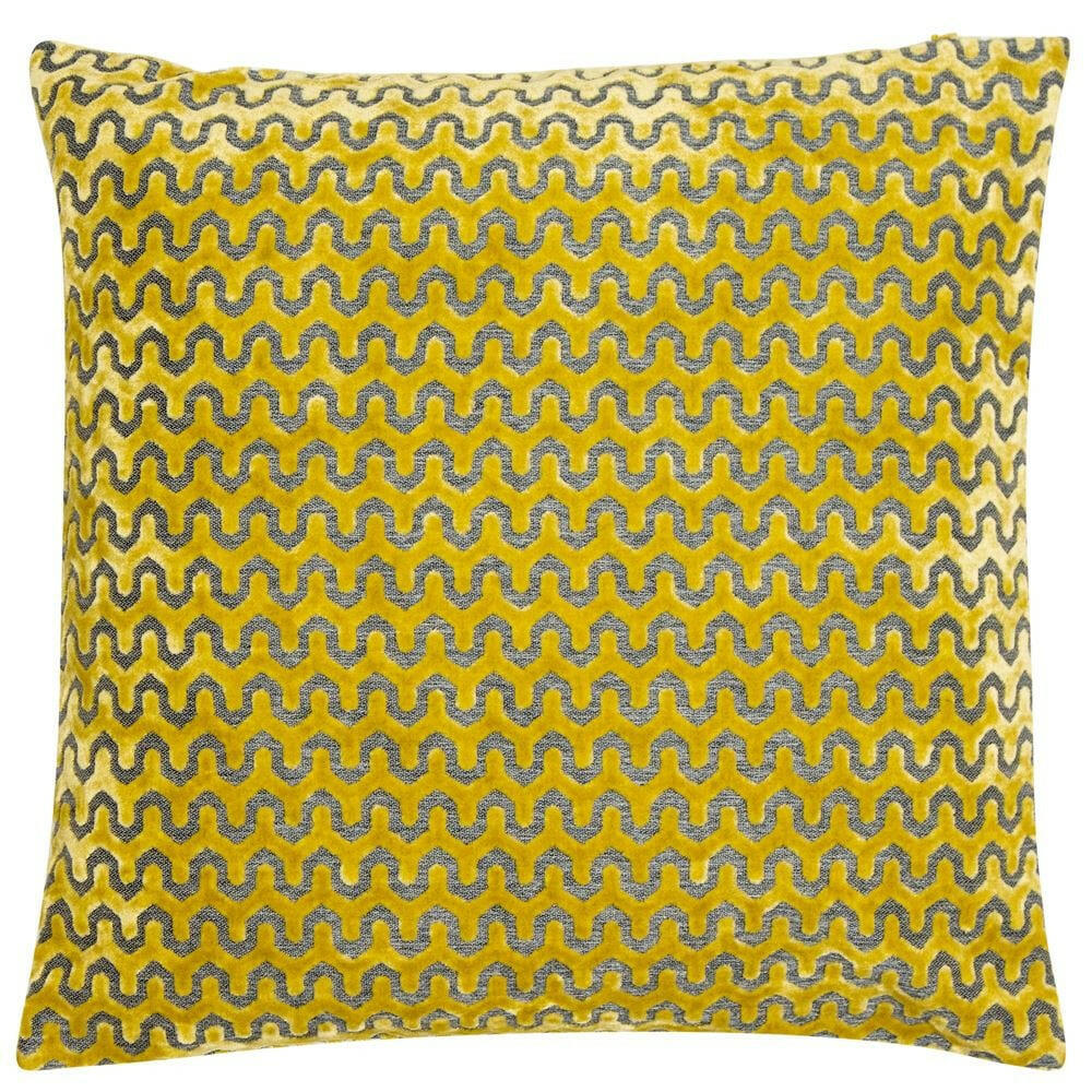 Malini Large Oslo Mustard Cushion.