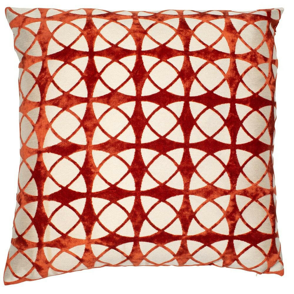 Malini Large Spiral Orange Cushion.