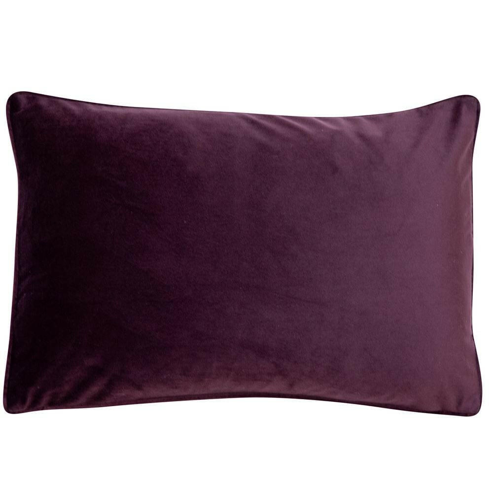 Malini Luxe Rectangle Aubergine Cushion.