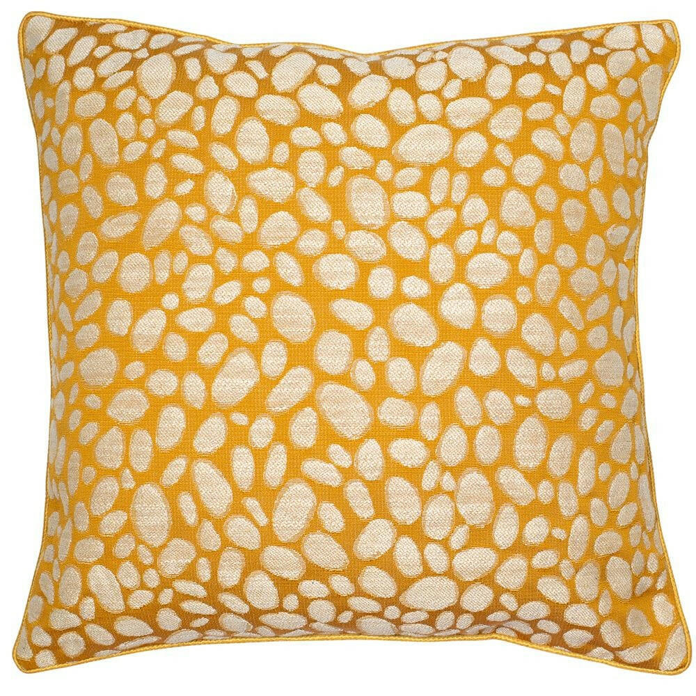 Malini Pebbles Mustard Cushion.