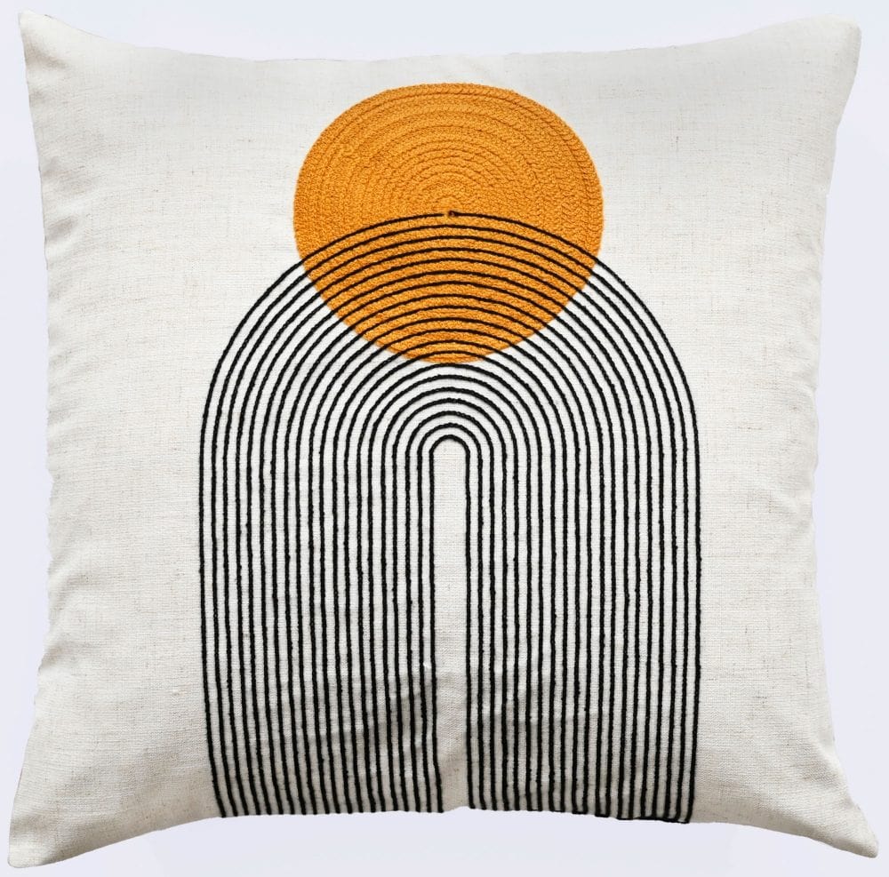 Malini Saloni Mustard Cushion.