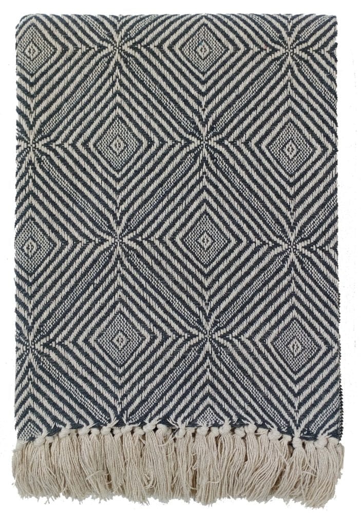 Malini Accessories Malini Vasant Black Throw House of Isabella UK