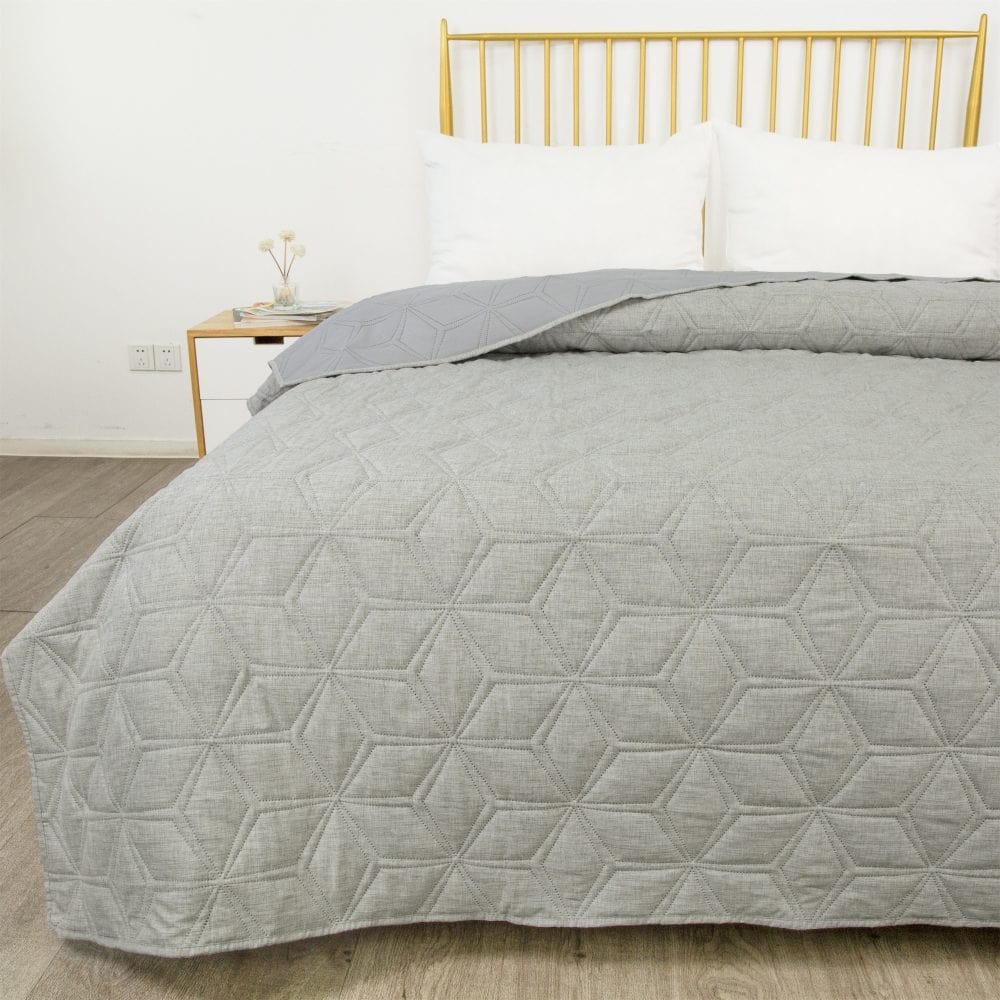 Malini Lombardi Double Grey Quilt.
