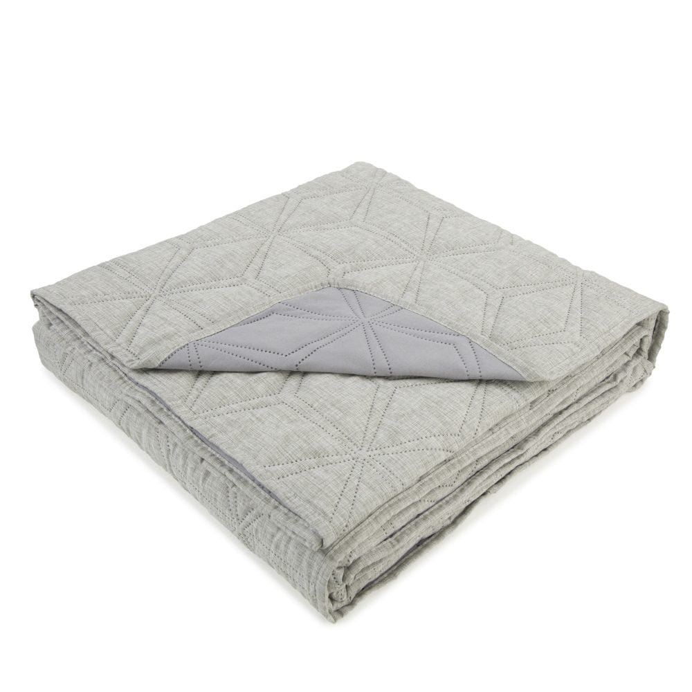 Malini Lombardi King Grey Quilt.