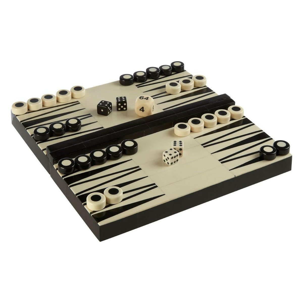 Backgammon Black And White Set.