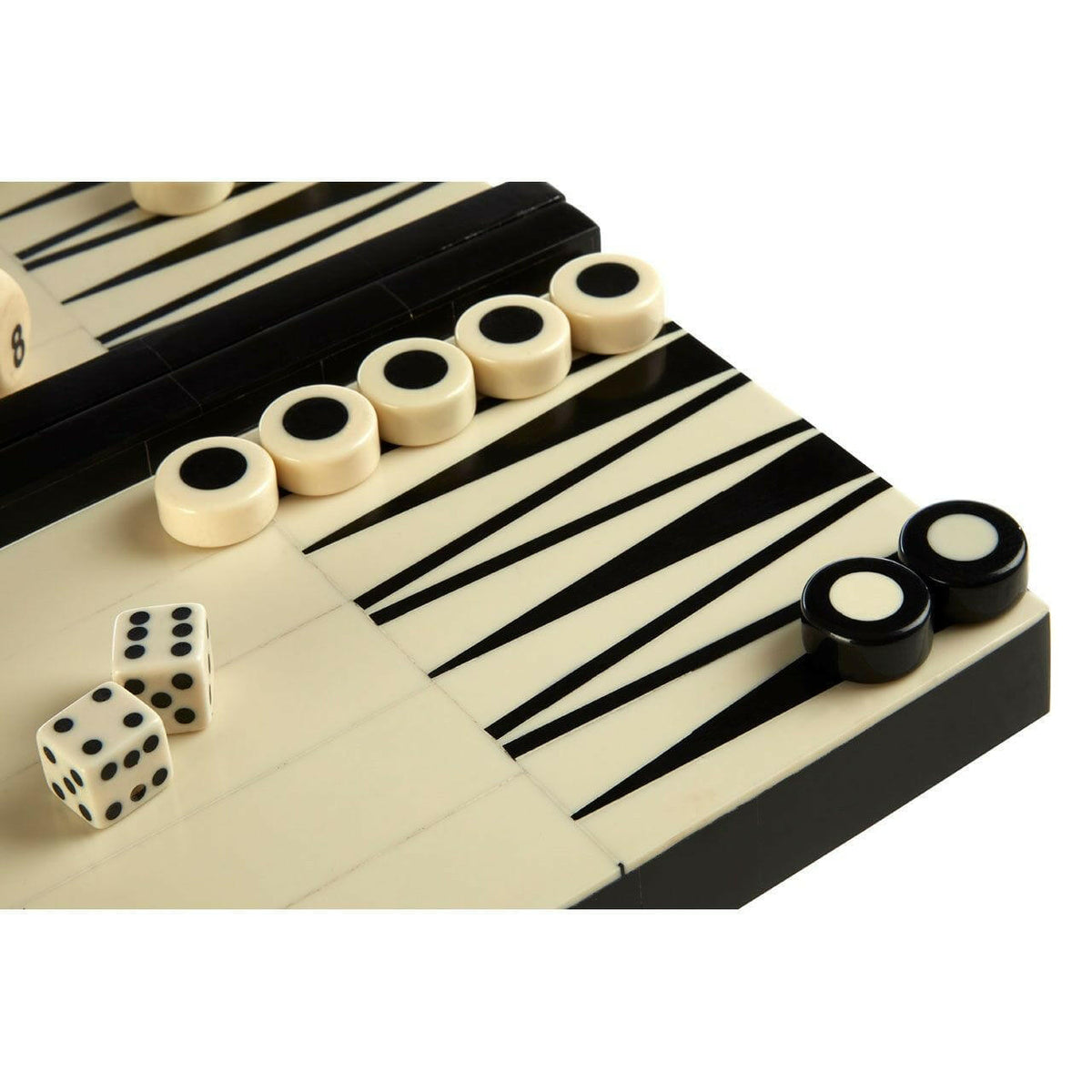 Backgammon Black And White Set.