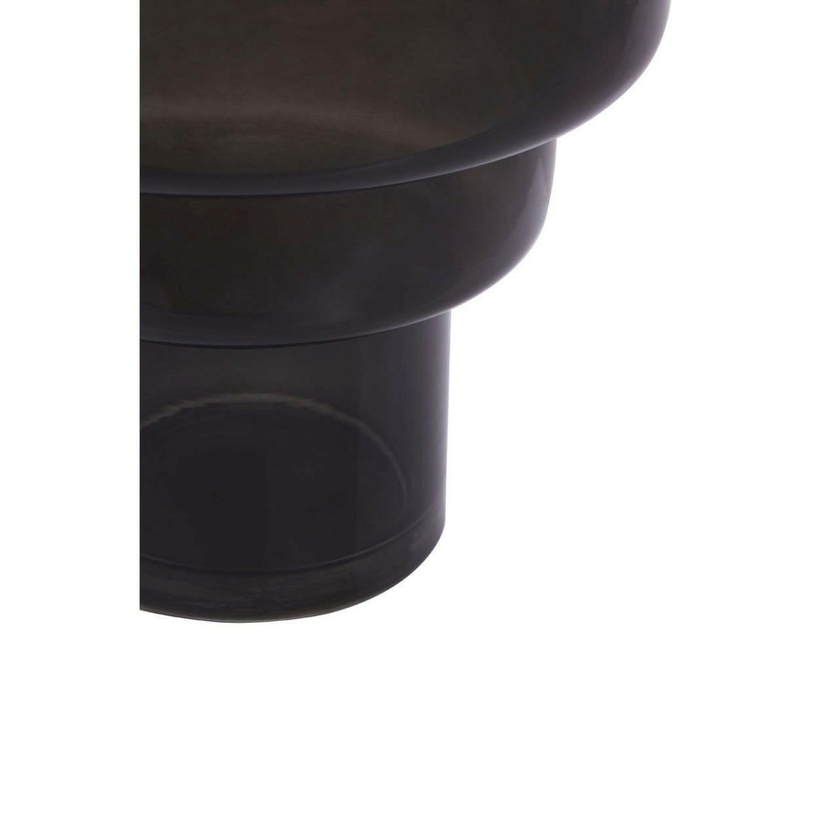 Caleb Small Black Smoked Glass Vase.