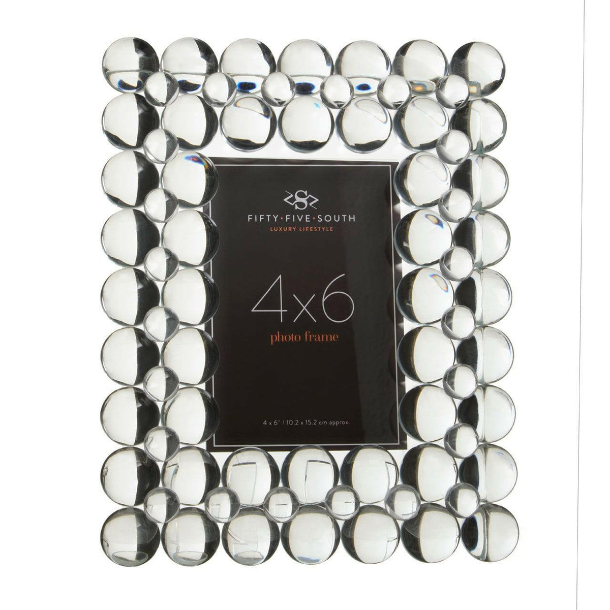 Carmello 4In X 6In Crystal Bubble Photo Frame.