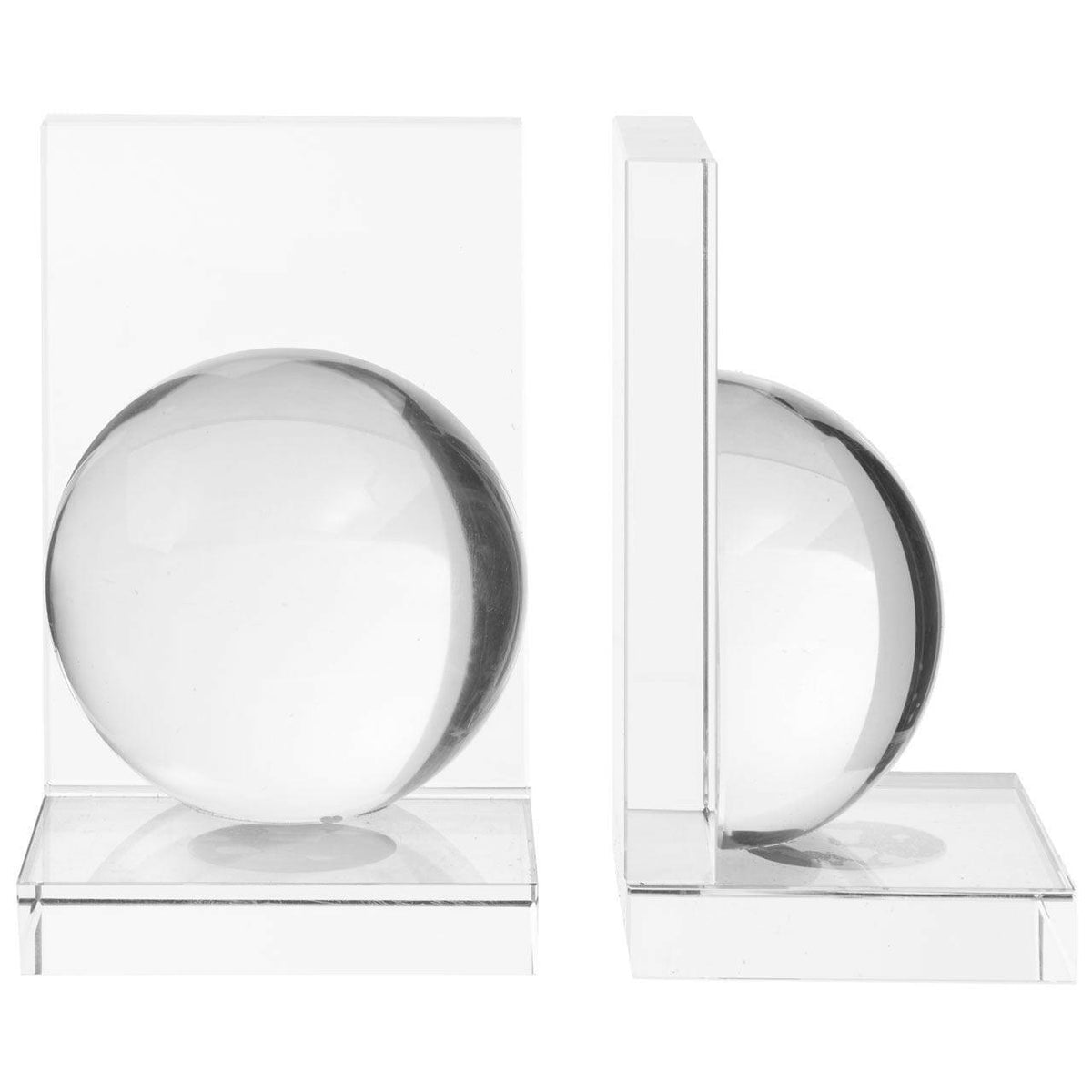 Carmello Set Of 2 Crystal Bubble Bookends.