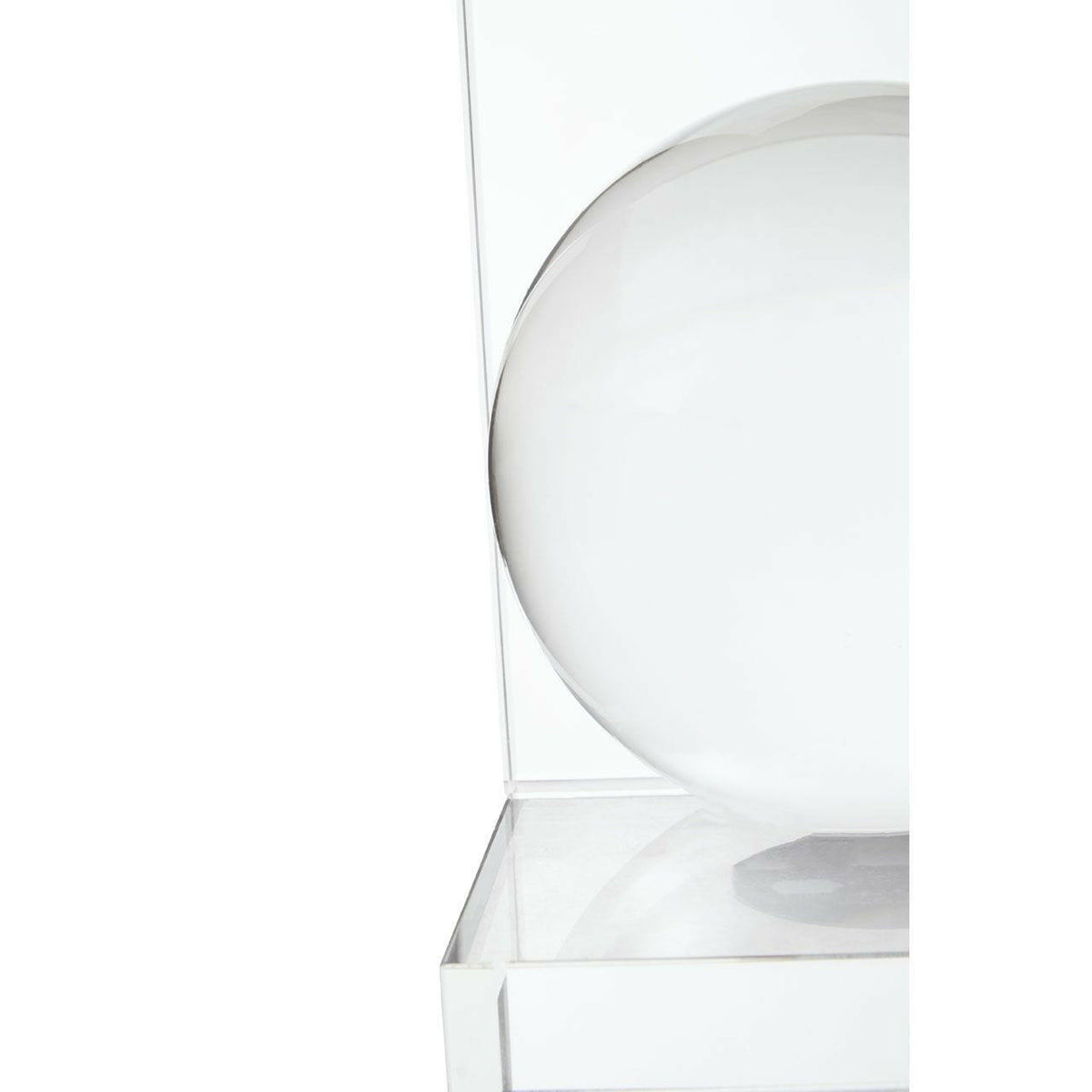 Carmello Set Of 2 Crystal Bubble Bookends.
