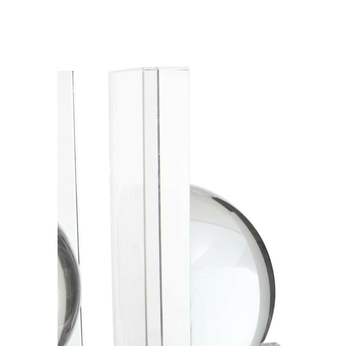 Carmello Set Of 2 Crystal Bubble Bookends.