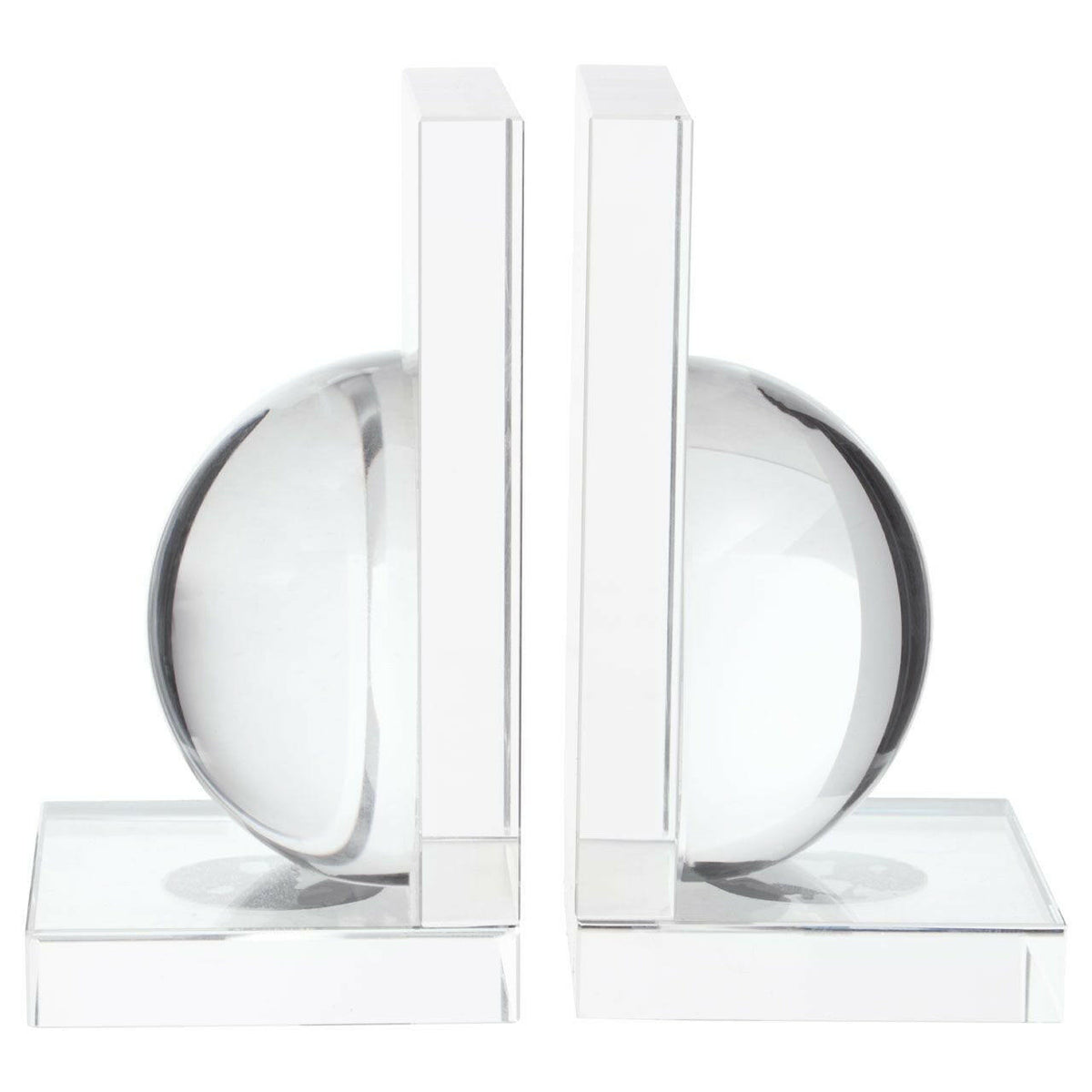 Carmello Set Of 2 Crystal Bubble Bookends.