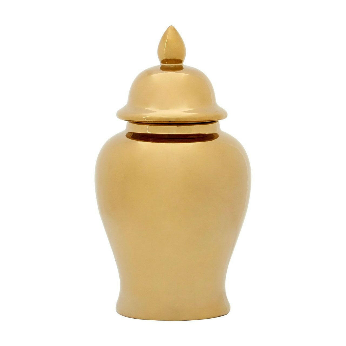 Chelsea Townhouse Small Gold Ceramic Jar.