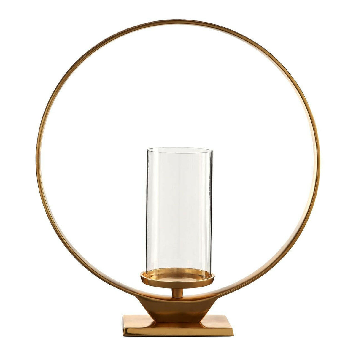 Circal Large Gold Finish Candle Holder.