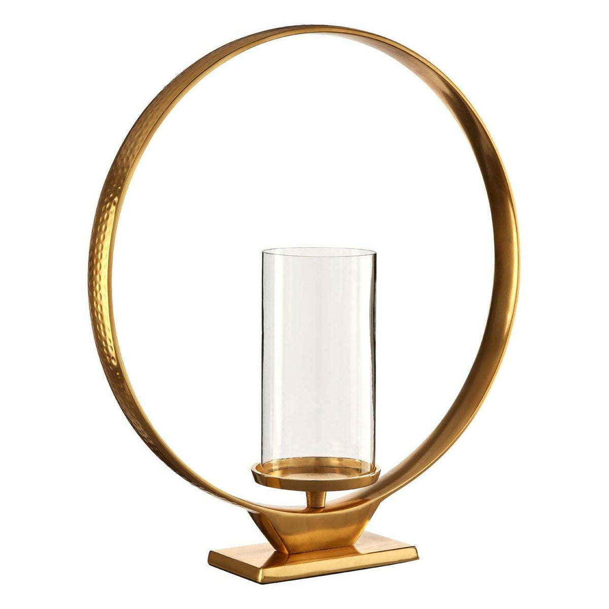 Circal Large Gold Finish Candle Holder.