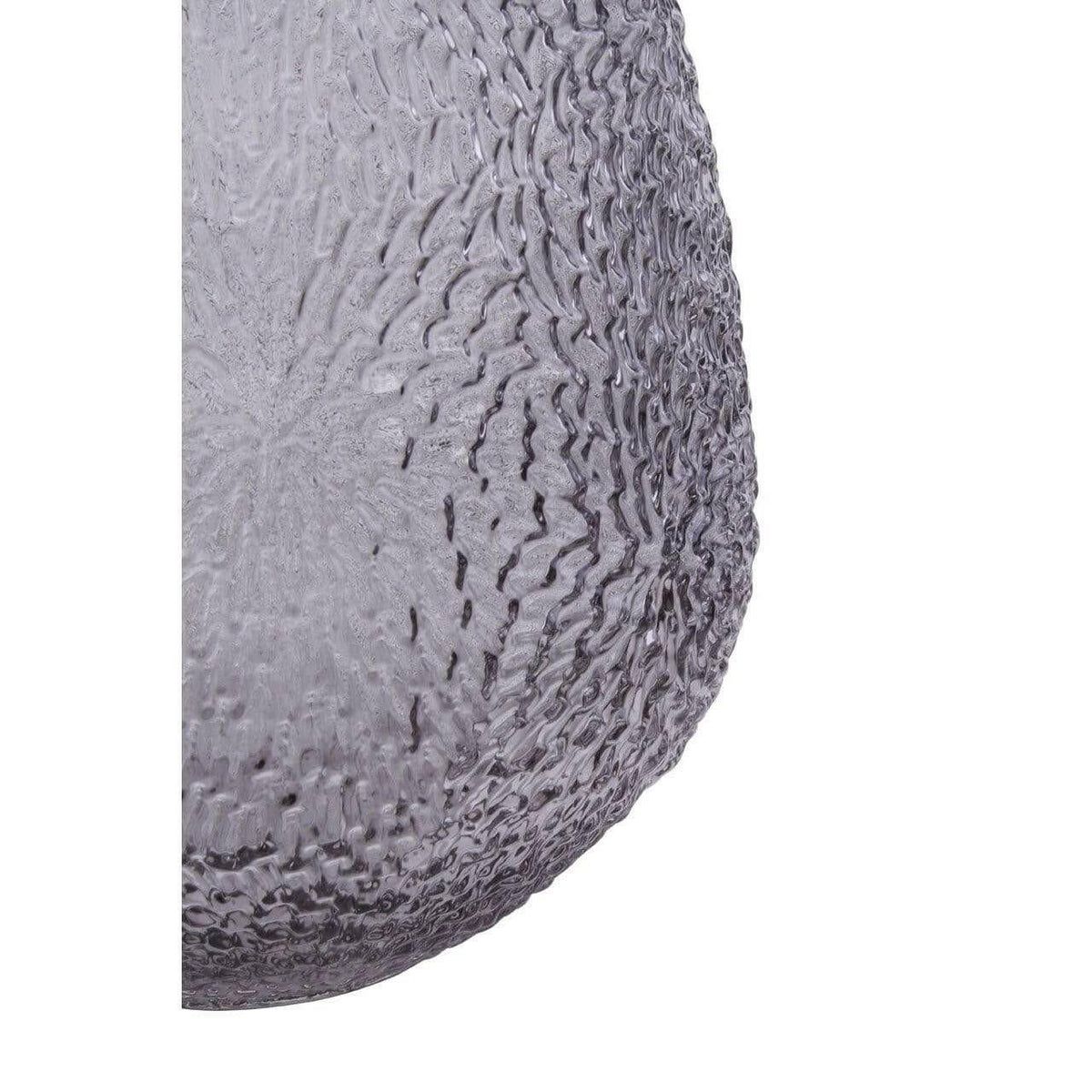 Colby Medium Embossed Grey Glass Vase.