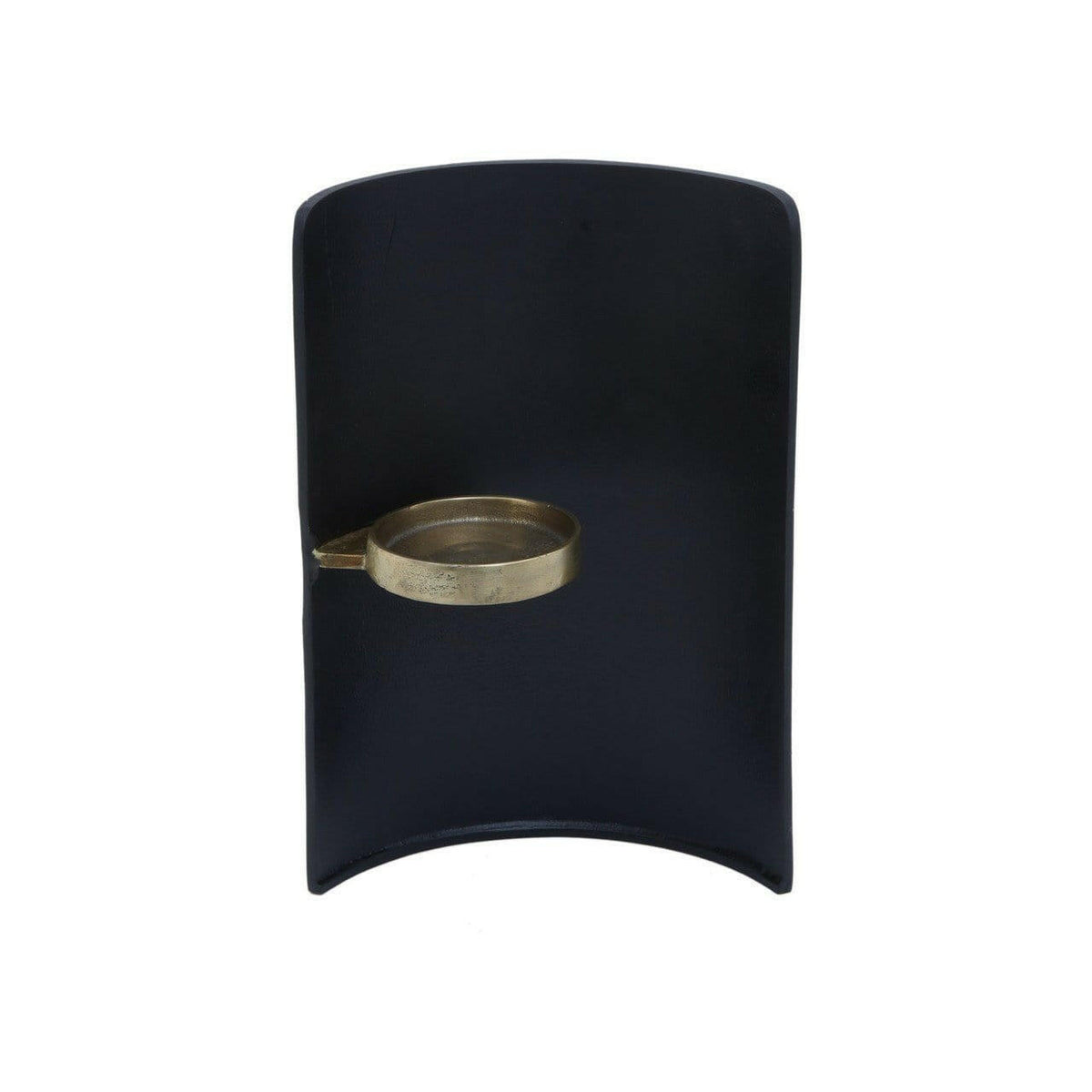 Deus Black Gold Finish Candle Holder.
