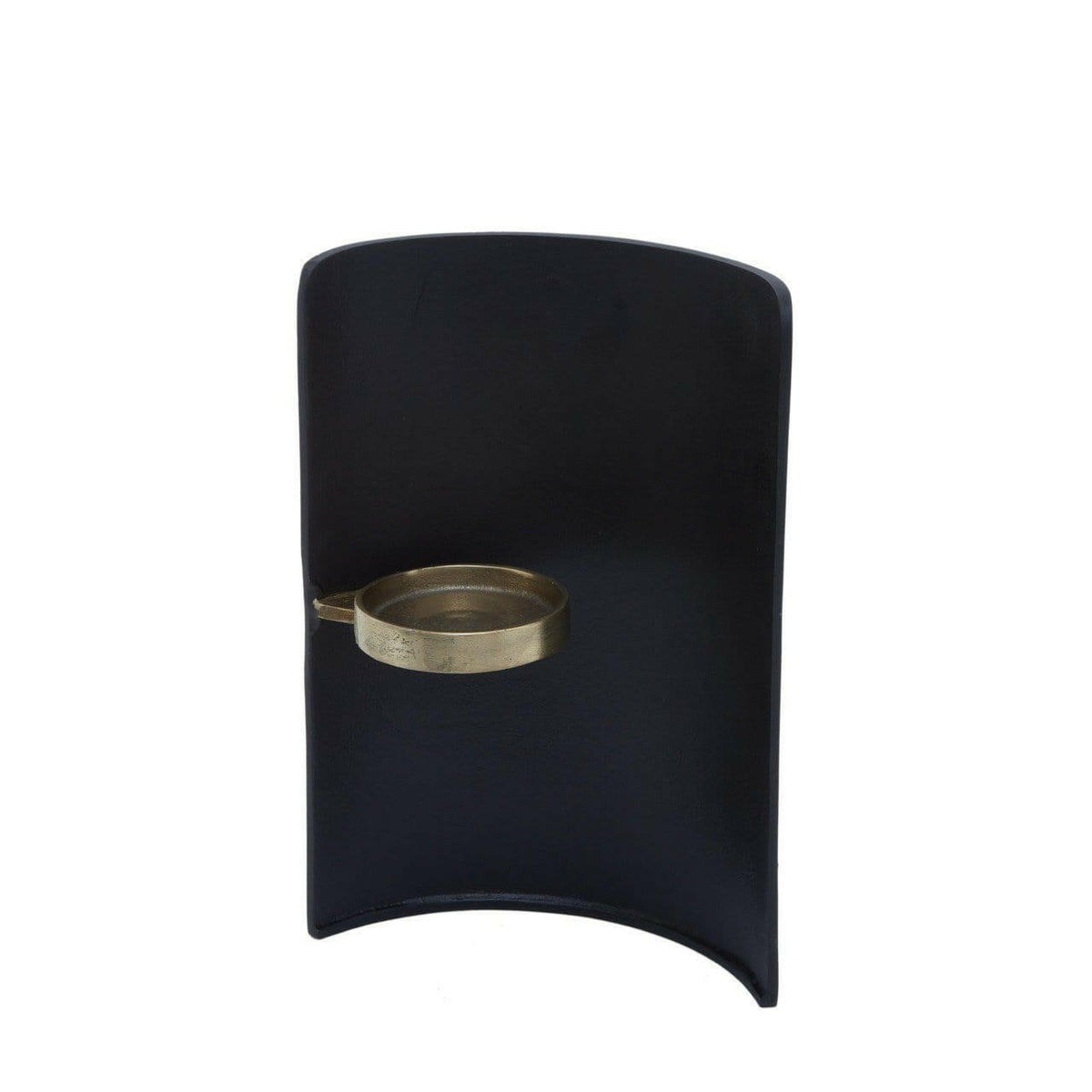 Deus Black Gold Finish Candle Holder.