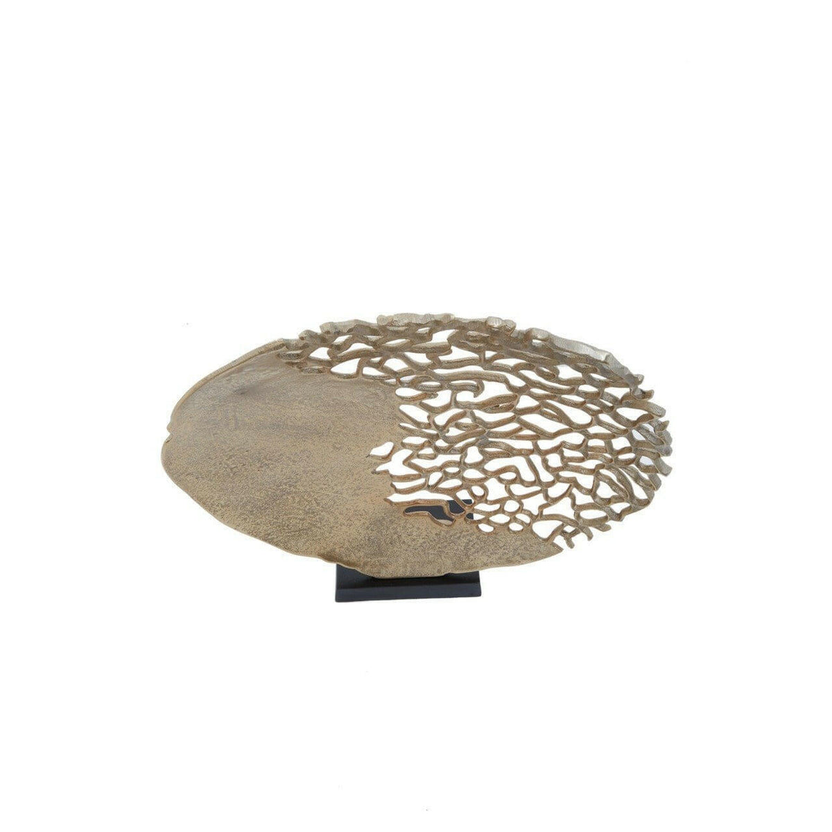 Deus Black Gold Round Sculpture.